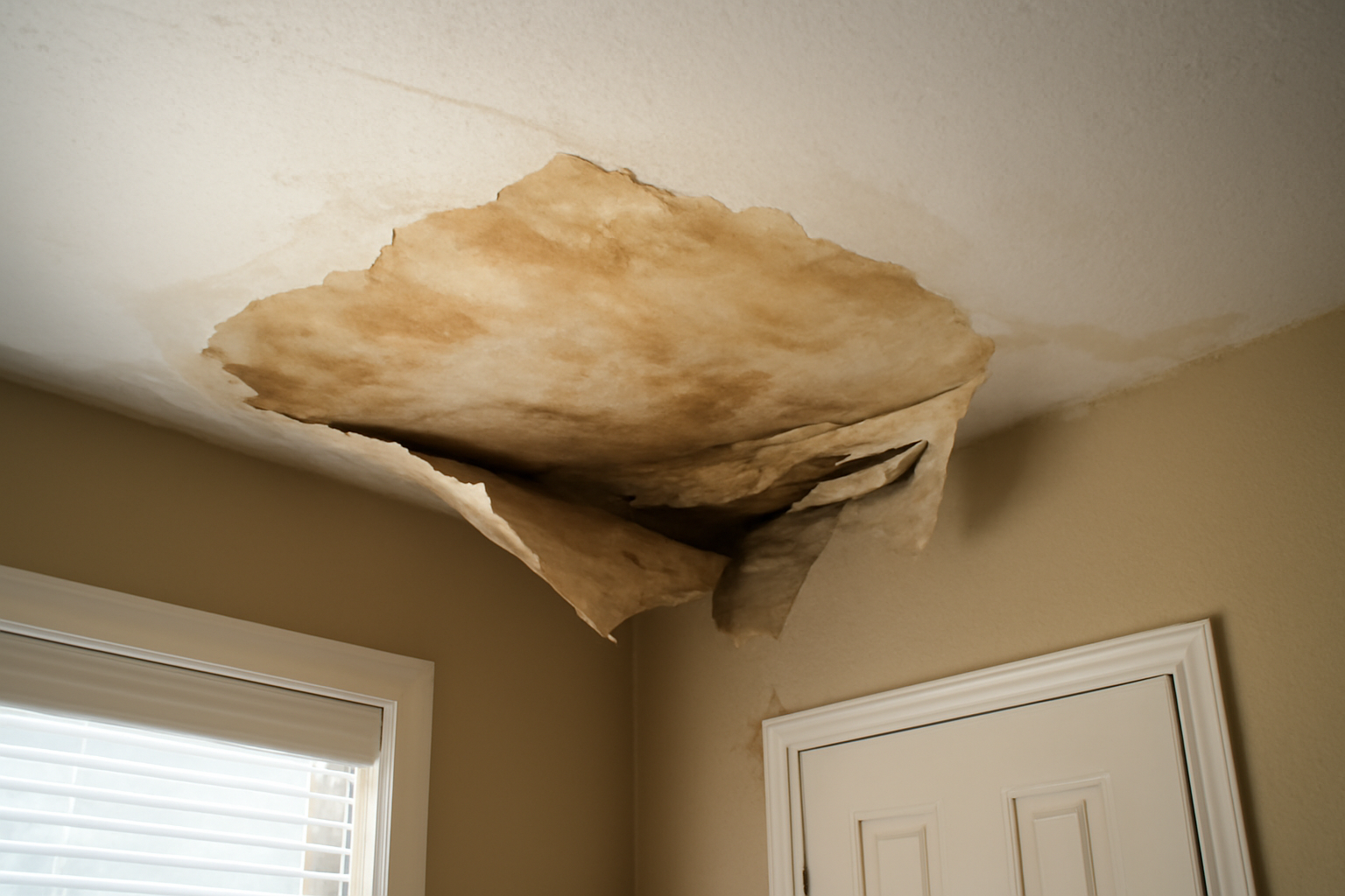 Ceiling Drywall Water Damage Restoration in Benson, AZ
