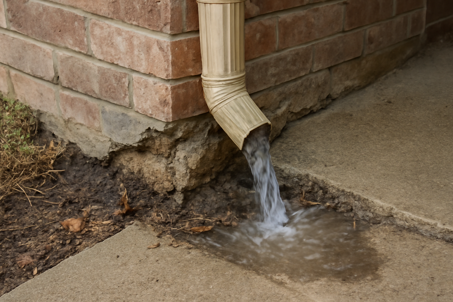 Downspout Failure Water Removal in Benson, AZ
