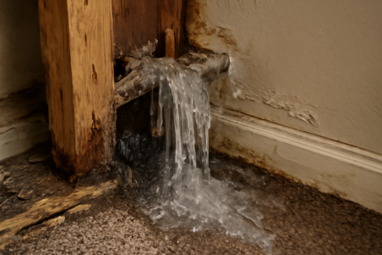 Frozen Pipe Water Removal
