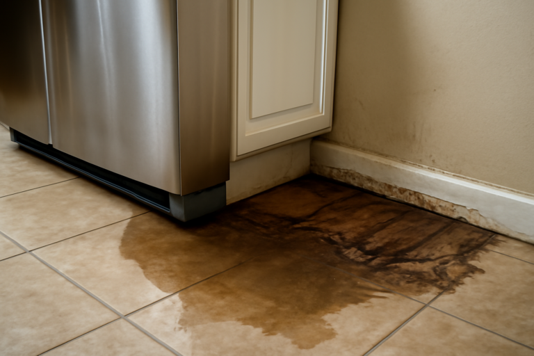 Ice Maker Line Leak Water Removal