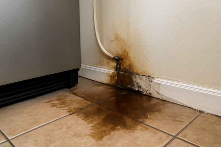 Refrigerator Water Line Leak Removal